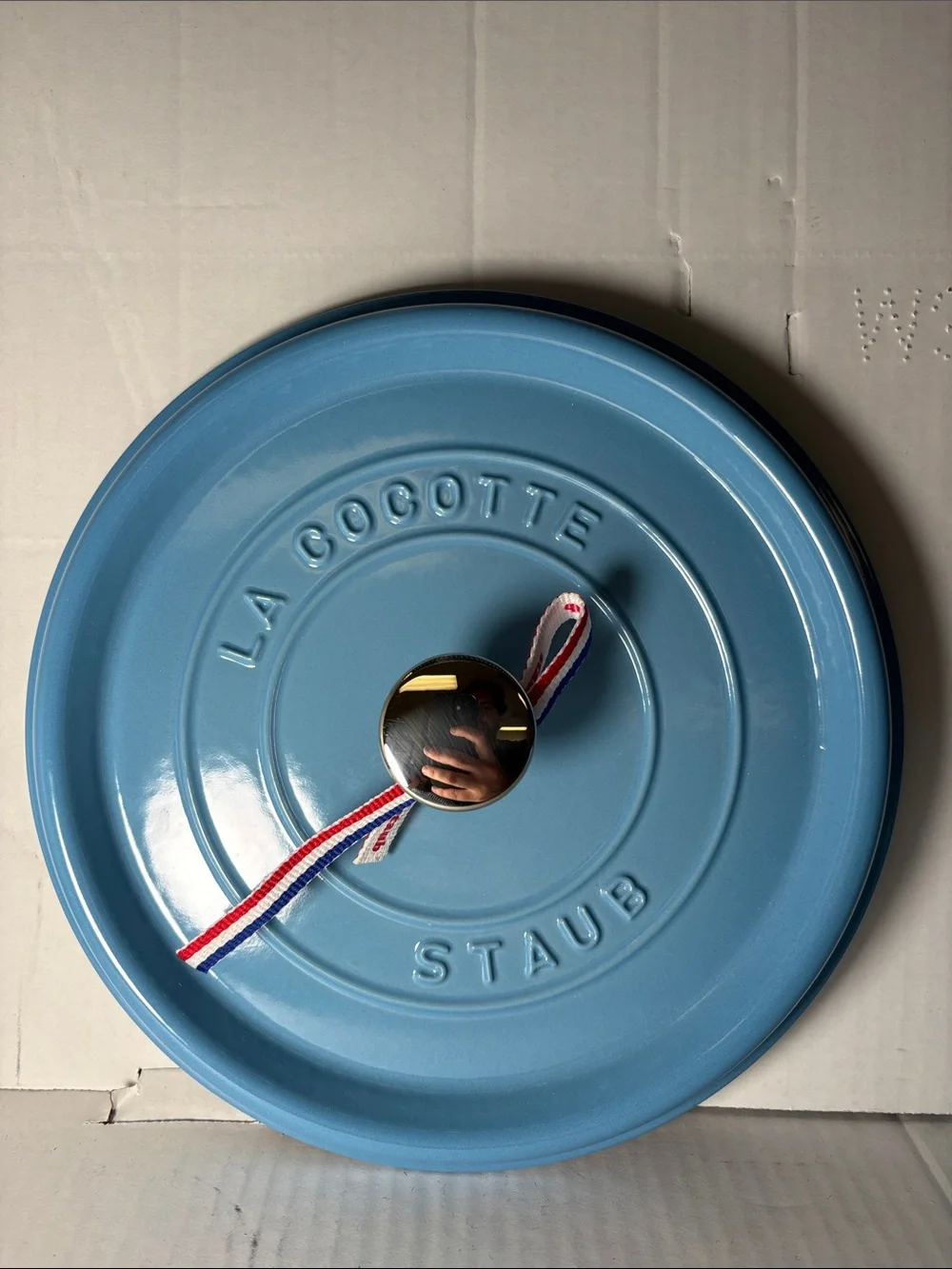 Staub Sky Blue Enameled Cast Iron Round Dutch Oven